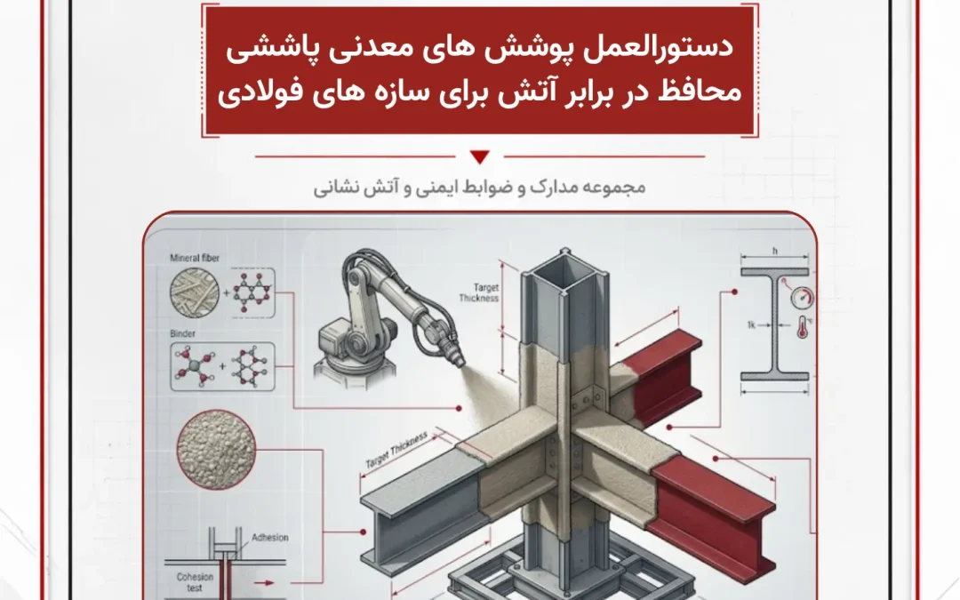 دستورالعمل پوشش های معدنی پاششی محافظ در برابر آتش برای سازه های فولادی