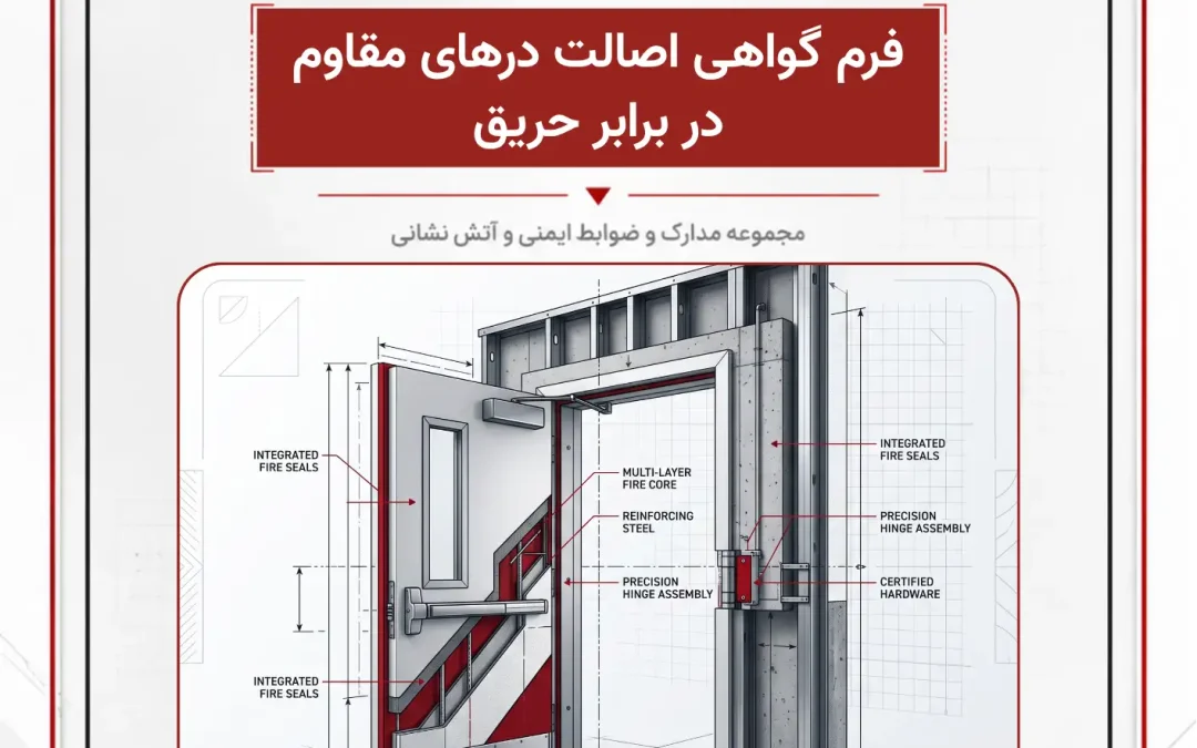 فرم گواهی اصالت درهای مقاوم در برابر حریق