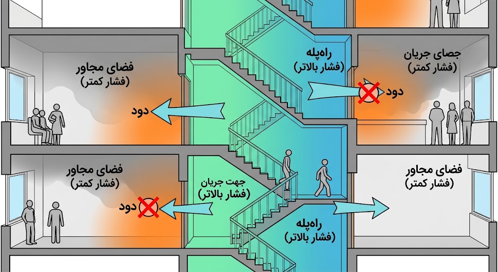 فشار مثبت راه پله