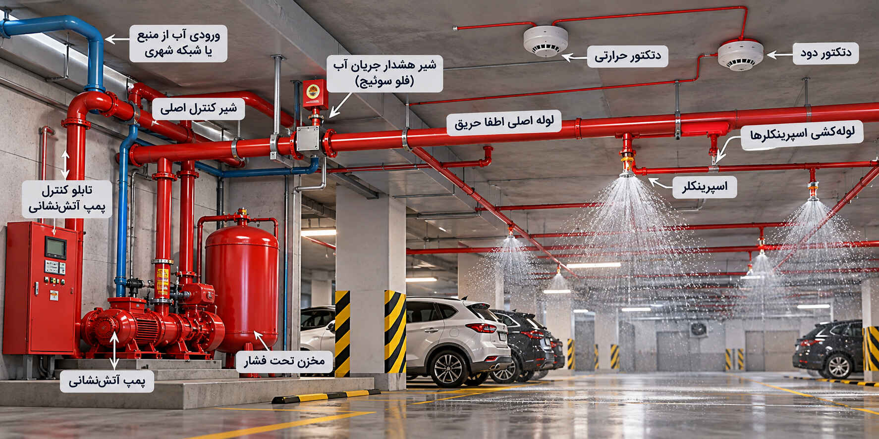 اطفا حریق پارکینگ اطفا حریق پارکینگ